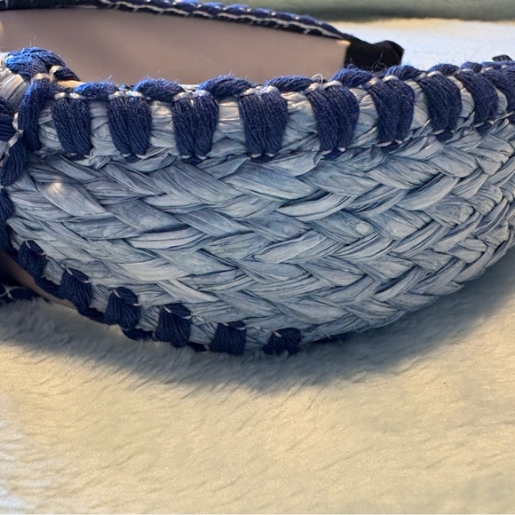 Blue and White Braided Headband - Picture 2 of 3